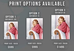Bette Davis Smoking in Stunning Color Globe Photos Fine Art Print