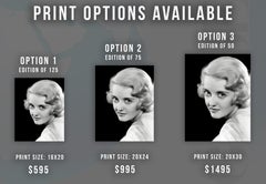 Bette Davis Stunning Gaze Globe Photos Fine Art Print