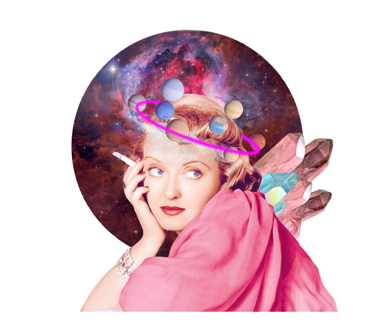 Bette, Out of This World - Contemporary Mixed Media Art by Unknown