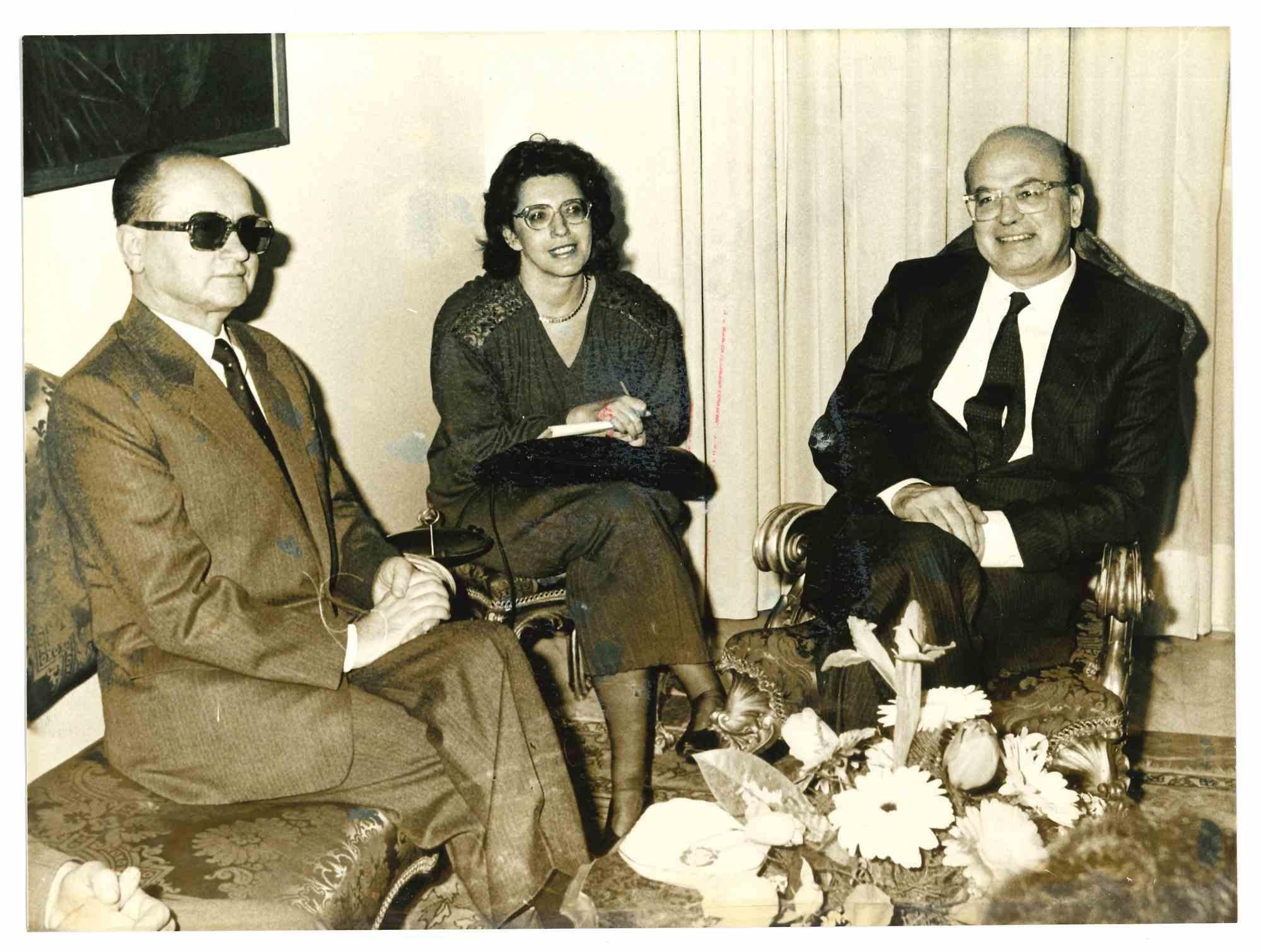 Bettino Craxi with General Jaruzelsky - Photo- 1980s