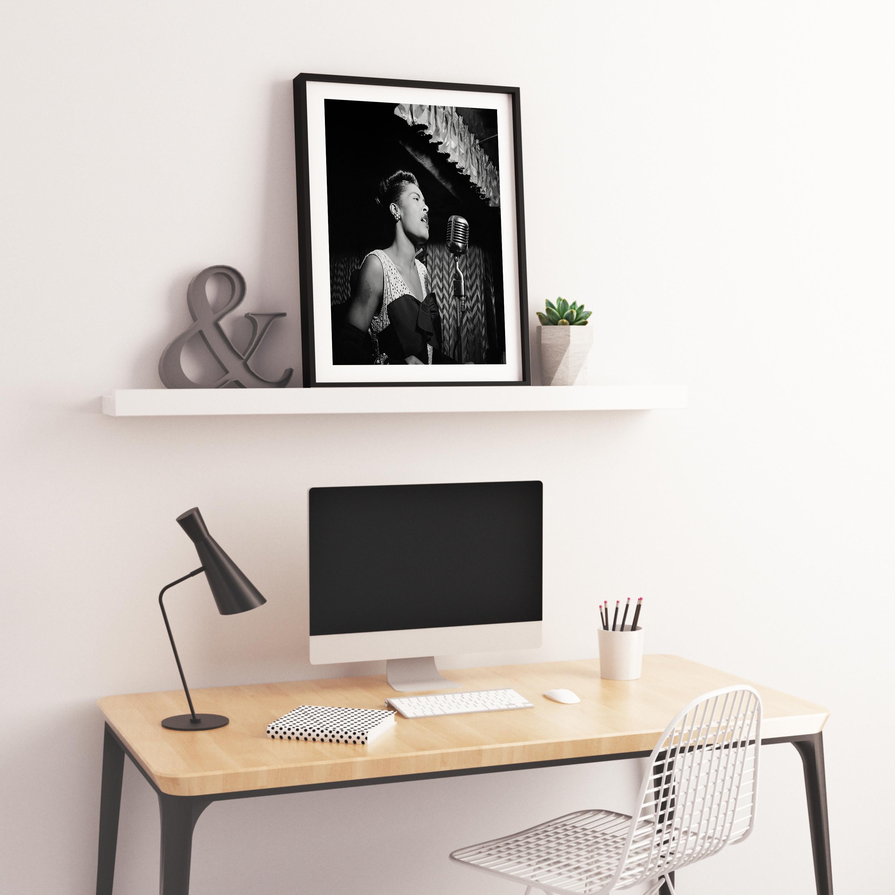 Billie Holiday at the Downbeat Globe Photos Fine Art Print For Sale 1