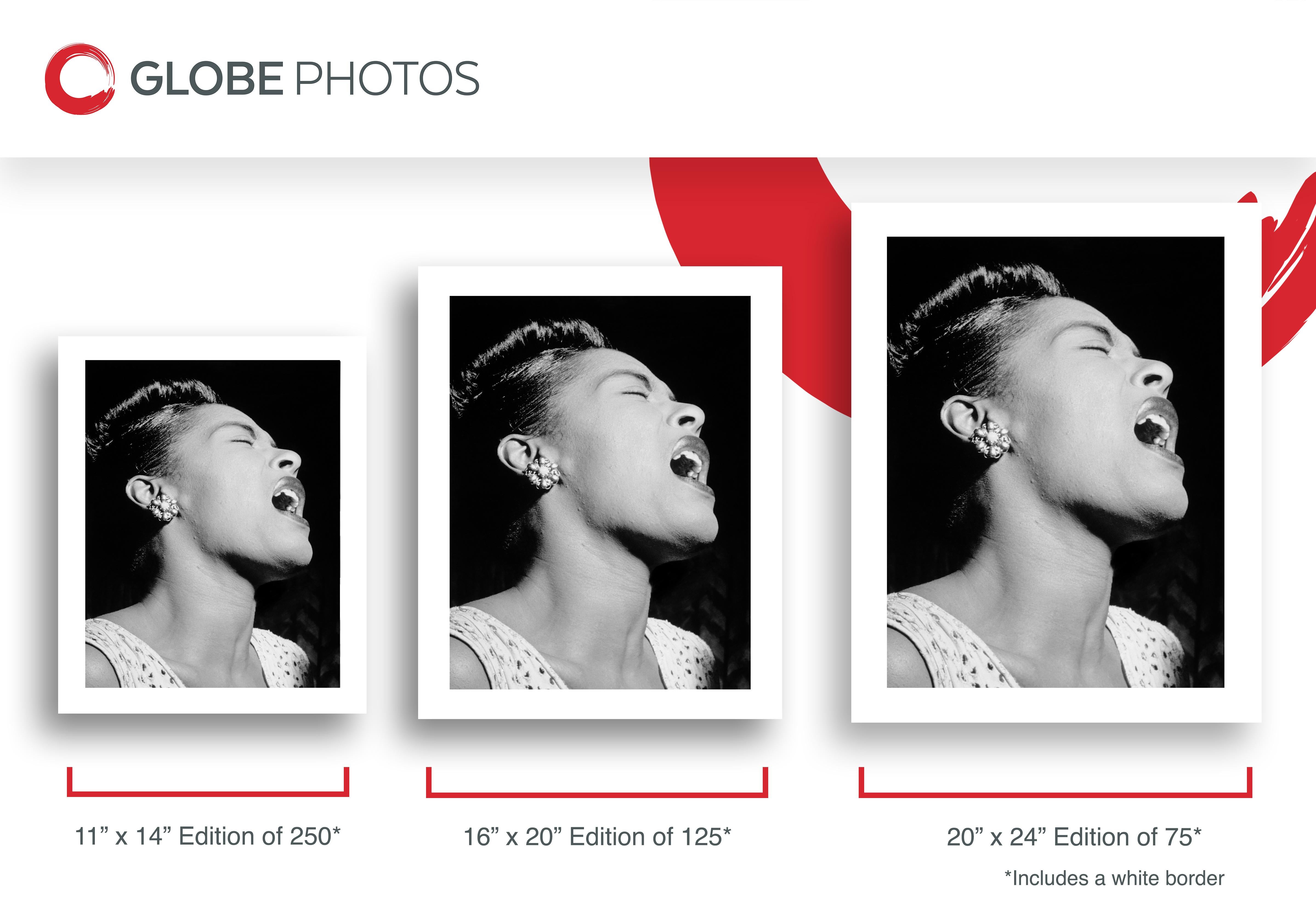 Billie Holiday Singing - Contemporary Photograph by Unknown