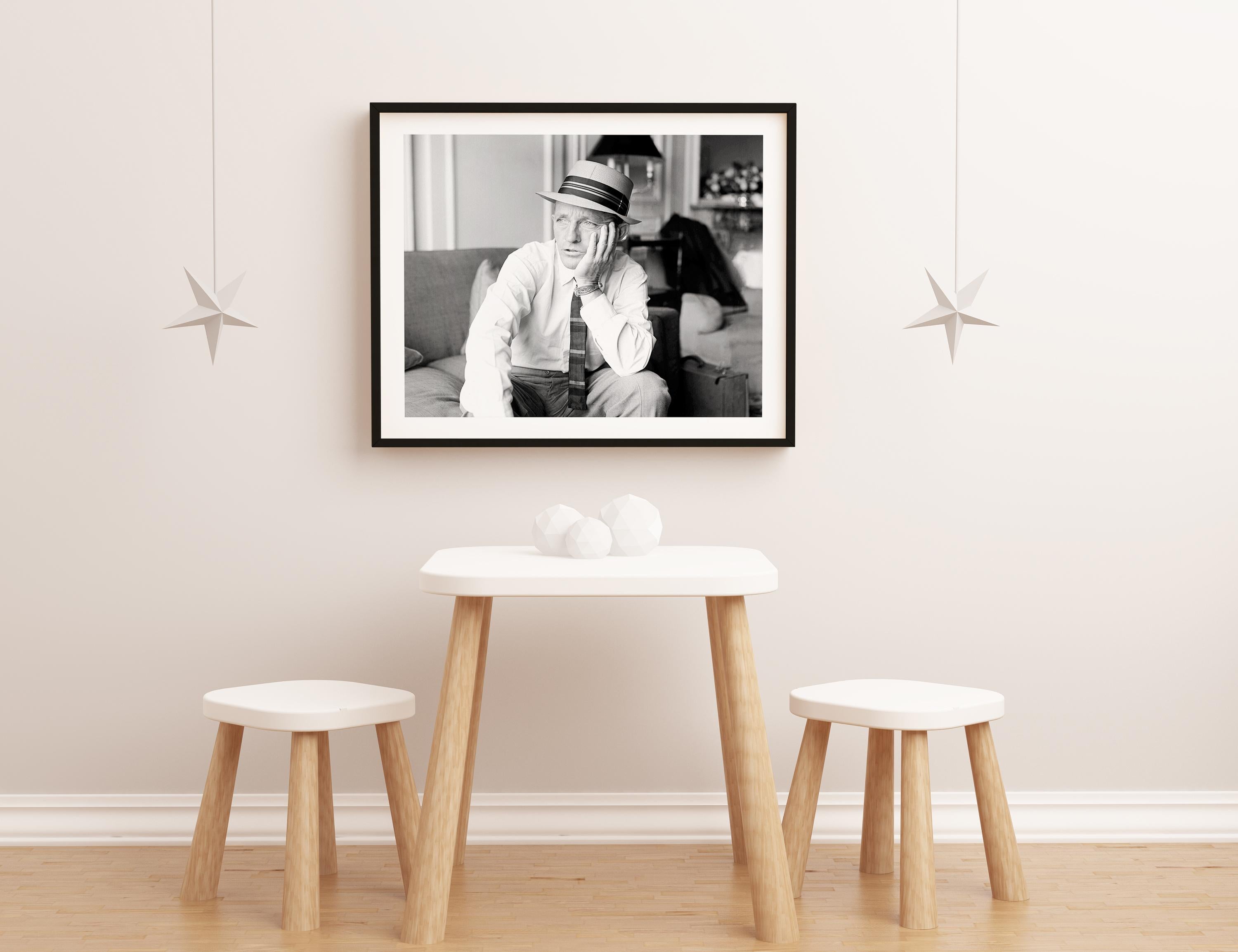 Bing Crosby Candid and Thoughtful Globe Photos Fine Art Print For Sale 2