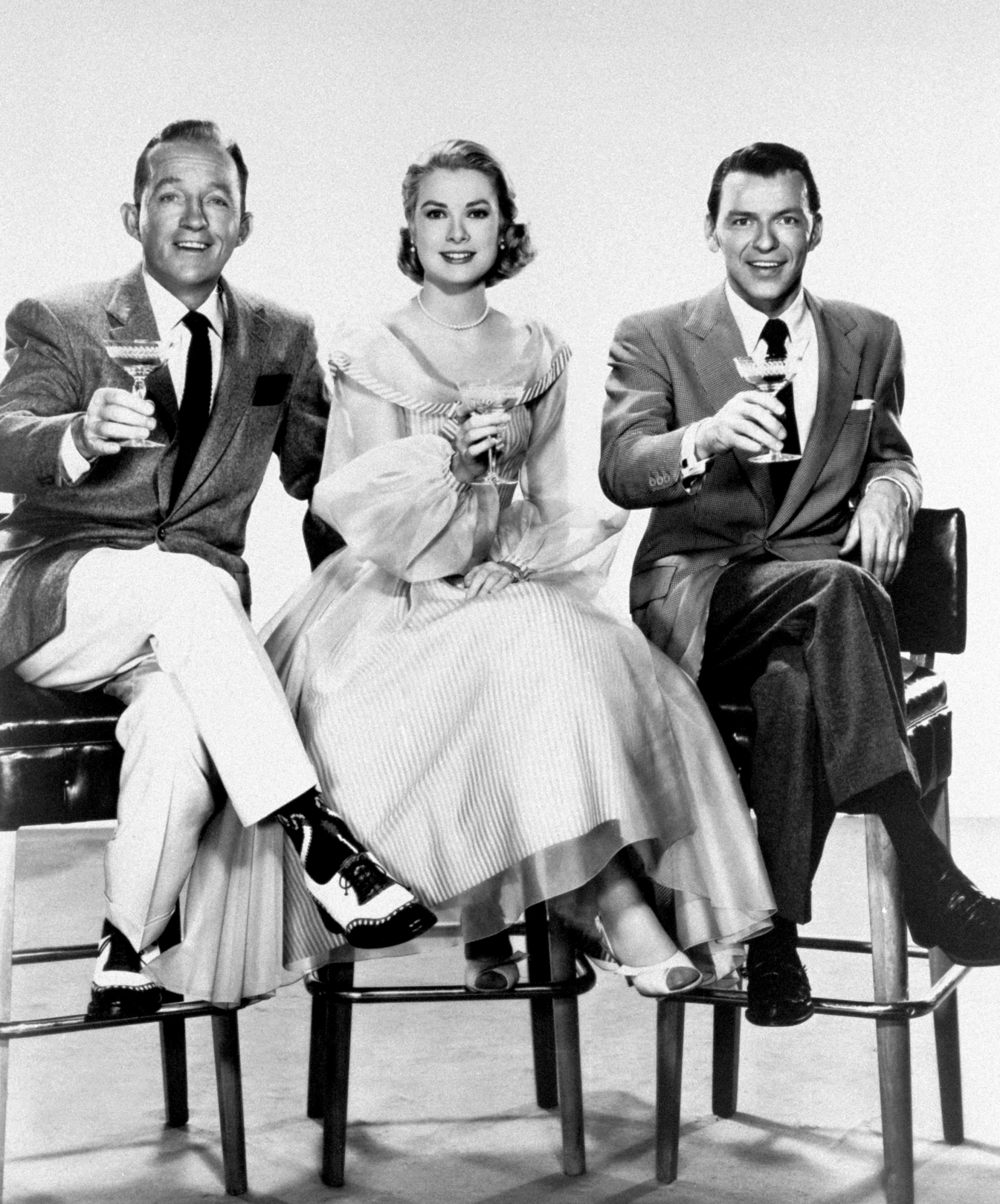 Unknown Portrait Photograph - Bing Crosby, Grace Kelly, and Frank Sinatra Globe Photos Fine Art Print