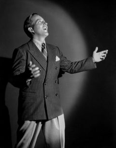 Vintage Bing Crosby Singing with Arms Wide Movie Star News Fine Art Print
