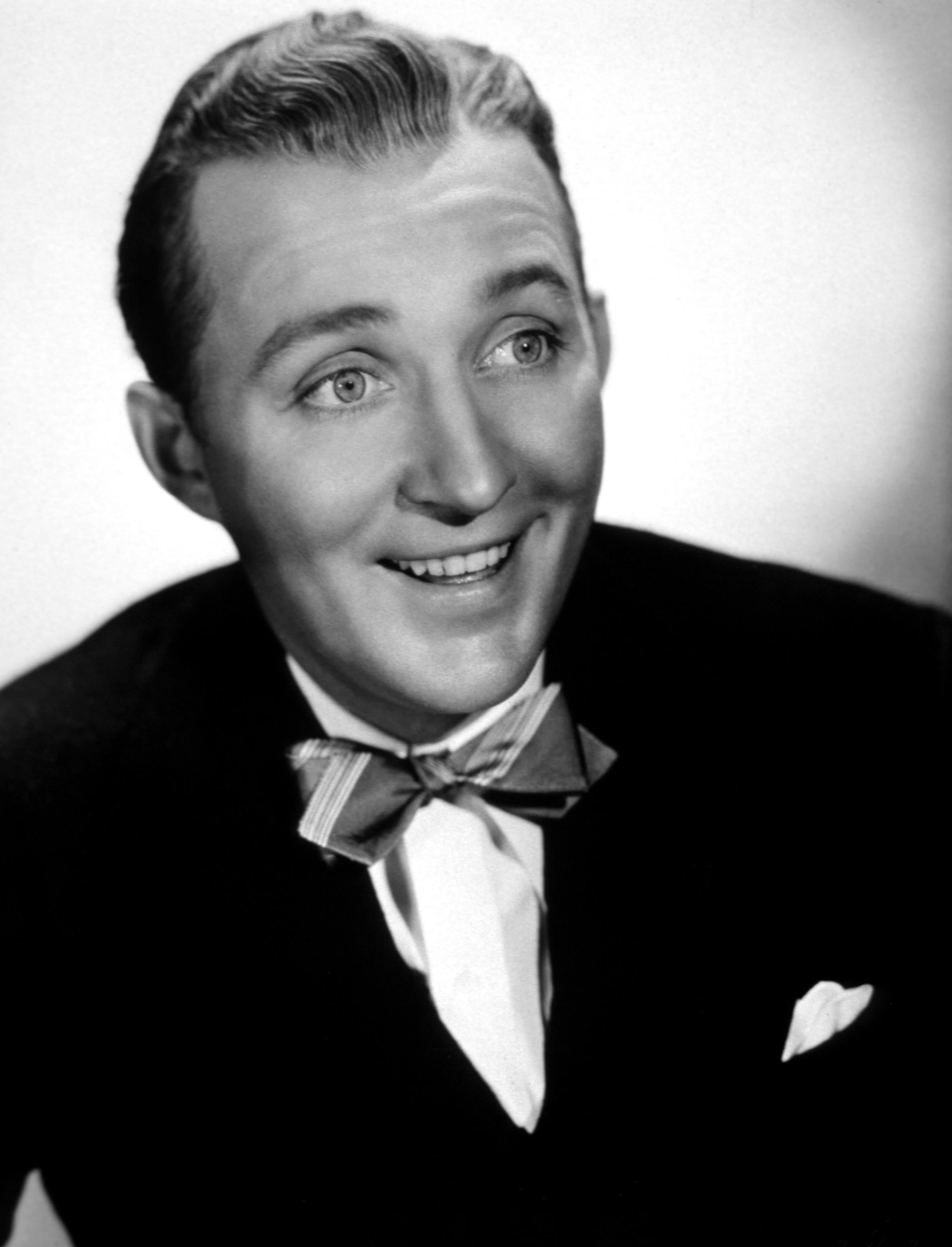 Unknown Portrait Photograph - Bing Crosby Smiling in Bowtie Globe Photos Fine Art Print