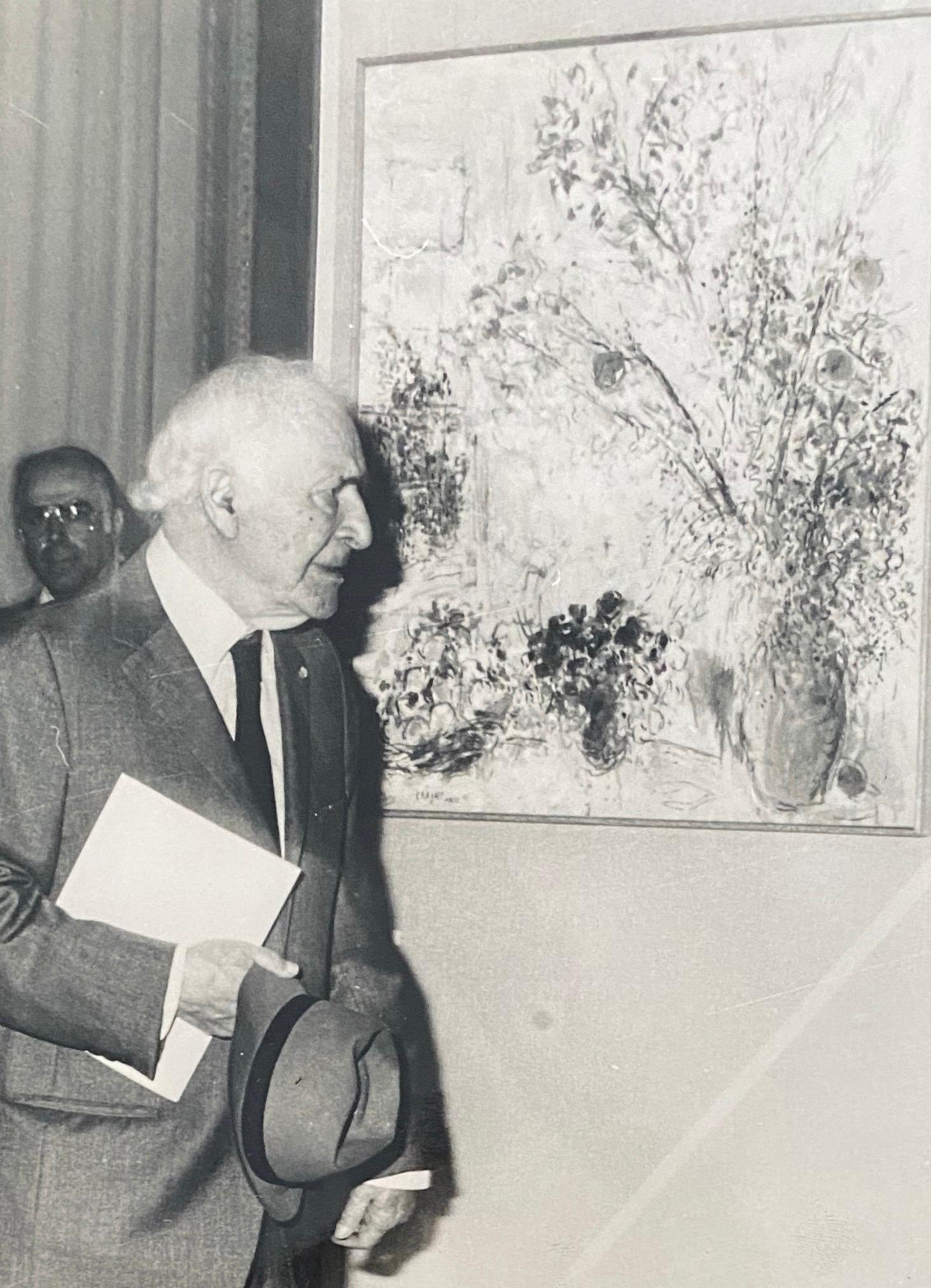 Black And White Photograph Of Marc Chagall 1978 - Gray Black and White Photograph by Unknown