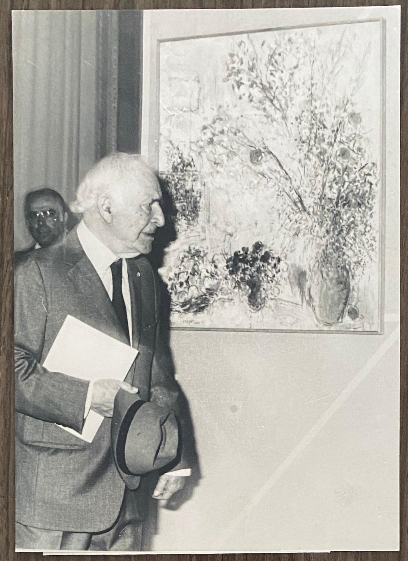 Black And White Photograph Of Marc Chagall 1978 For Sale 3