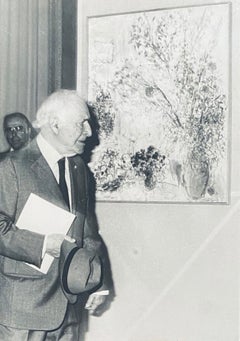 Retro Black And White Photograph Of Marc Chagall 1978 