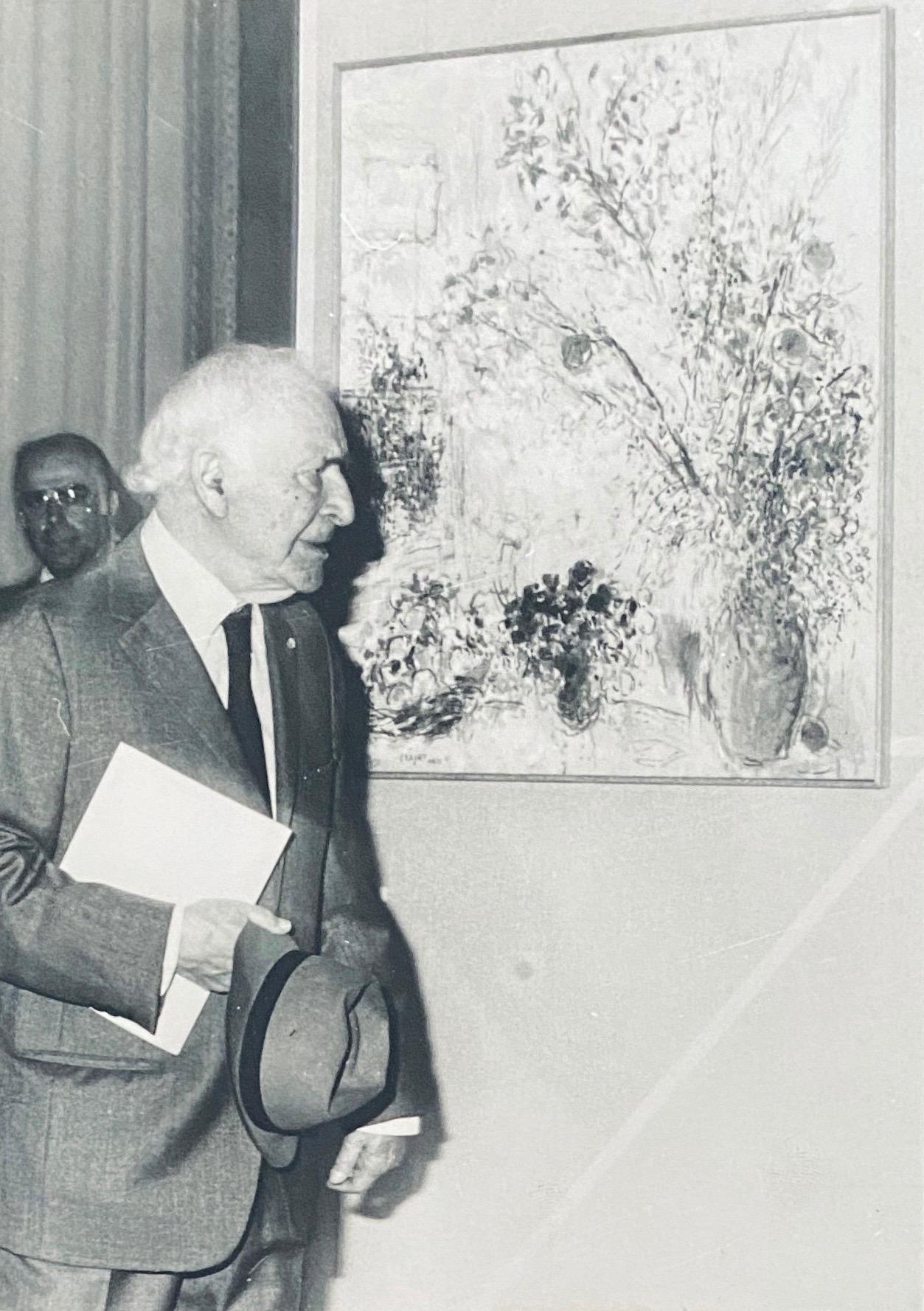 Unknown Black and White Photograph - Black And White Photograph Of Marc Chagall 1978