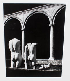 Black and White Photographs of Classical Male Nude Sculpture Set of Three