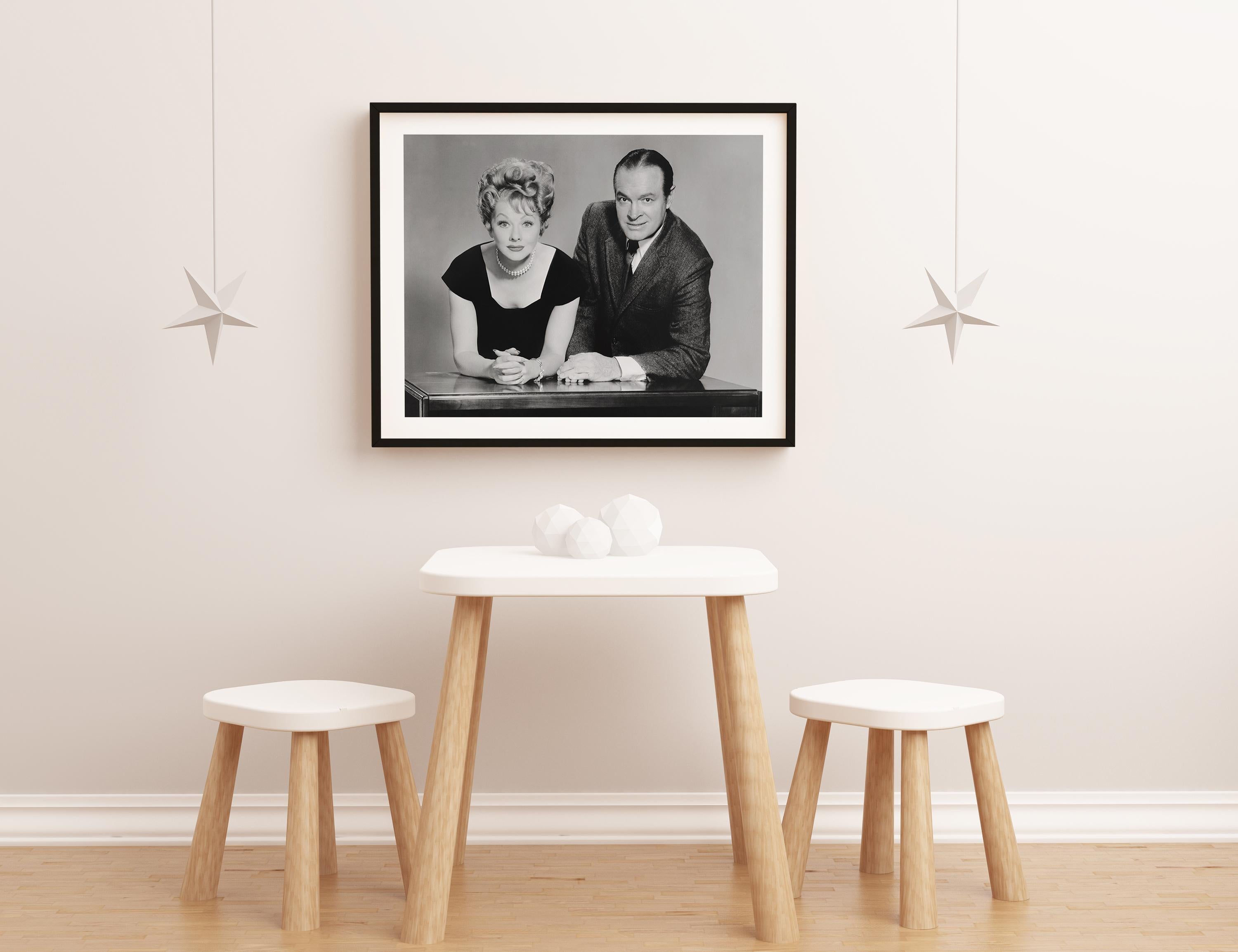 Bob Hope and Lucille Ball Fine Art Print - Gray Portrait Photograph by Unknown
