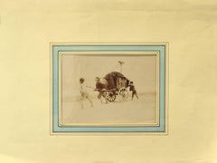 Antique Boys Pulling a Vagon - Original Photograph - Late 19th Century