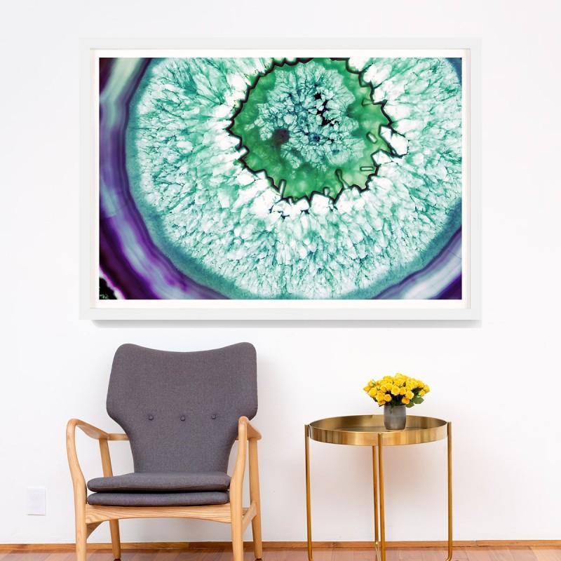 Unknown Landscape Photograph - Bright Geodes no. 7, giclee print, framed