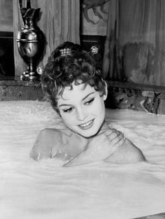 Vintage Brigitte Bardot in Bathtub for "Nero's Mistress" Globe Photos Fine Art Print