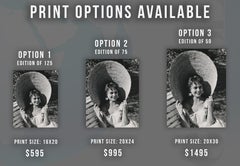 Brigitte Bardot in Oversized Hat Fine Art Print