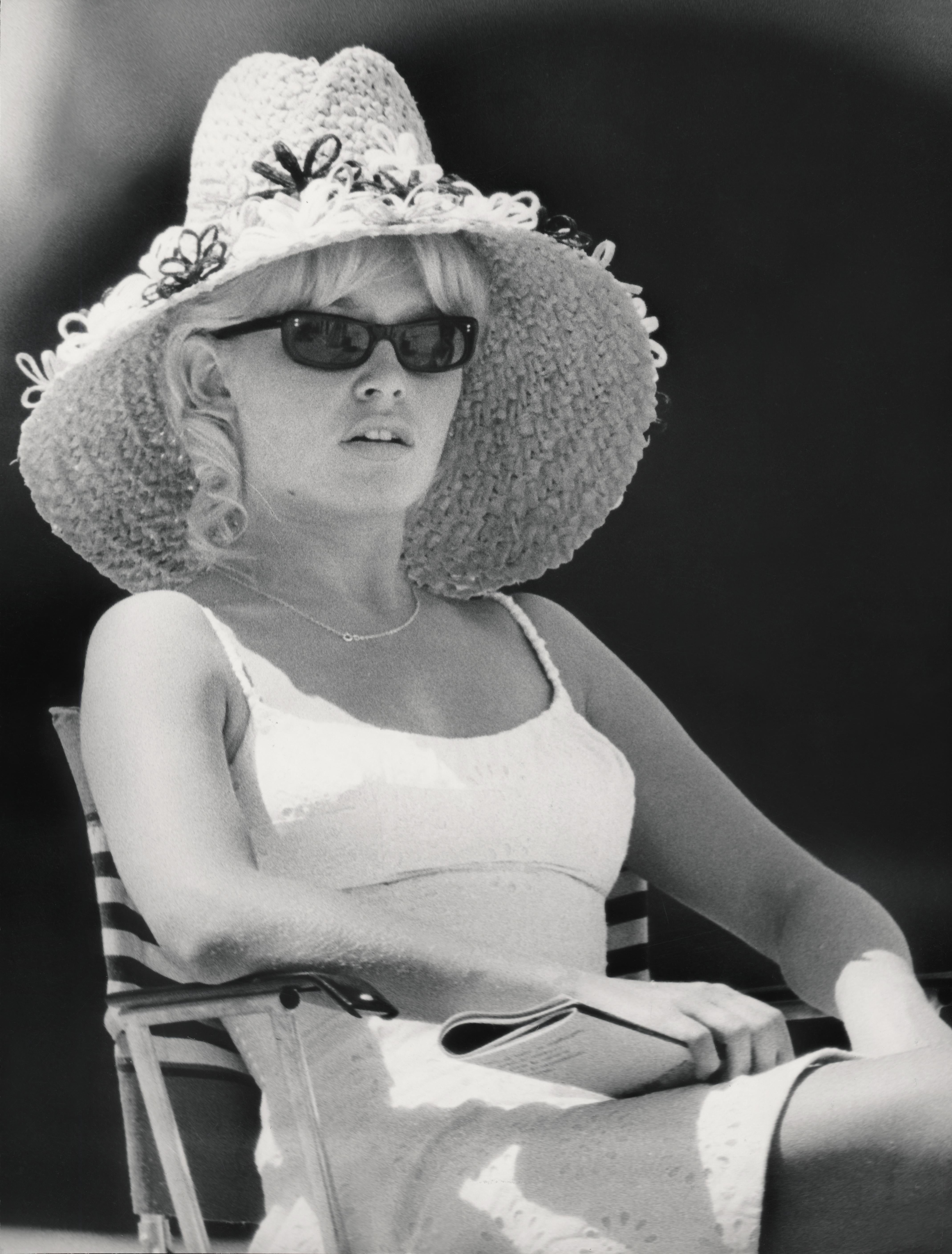 Unknown Black and White Photograph - Brigitte Bardot in "Viva Privata" Fine Art Print