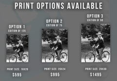 Brigitte Bardot Riding Bicycle Globe Photos Fine Art Print