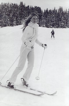 Brigitte Bardot skiant en Suisse