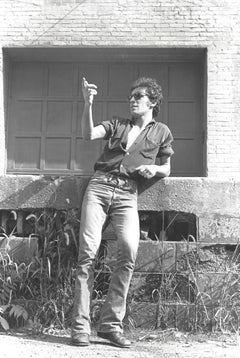 Bruce Springsteen Leaning Outdoors Vintage Original Photograph