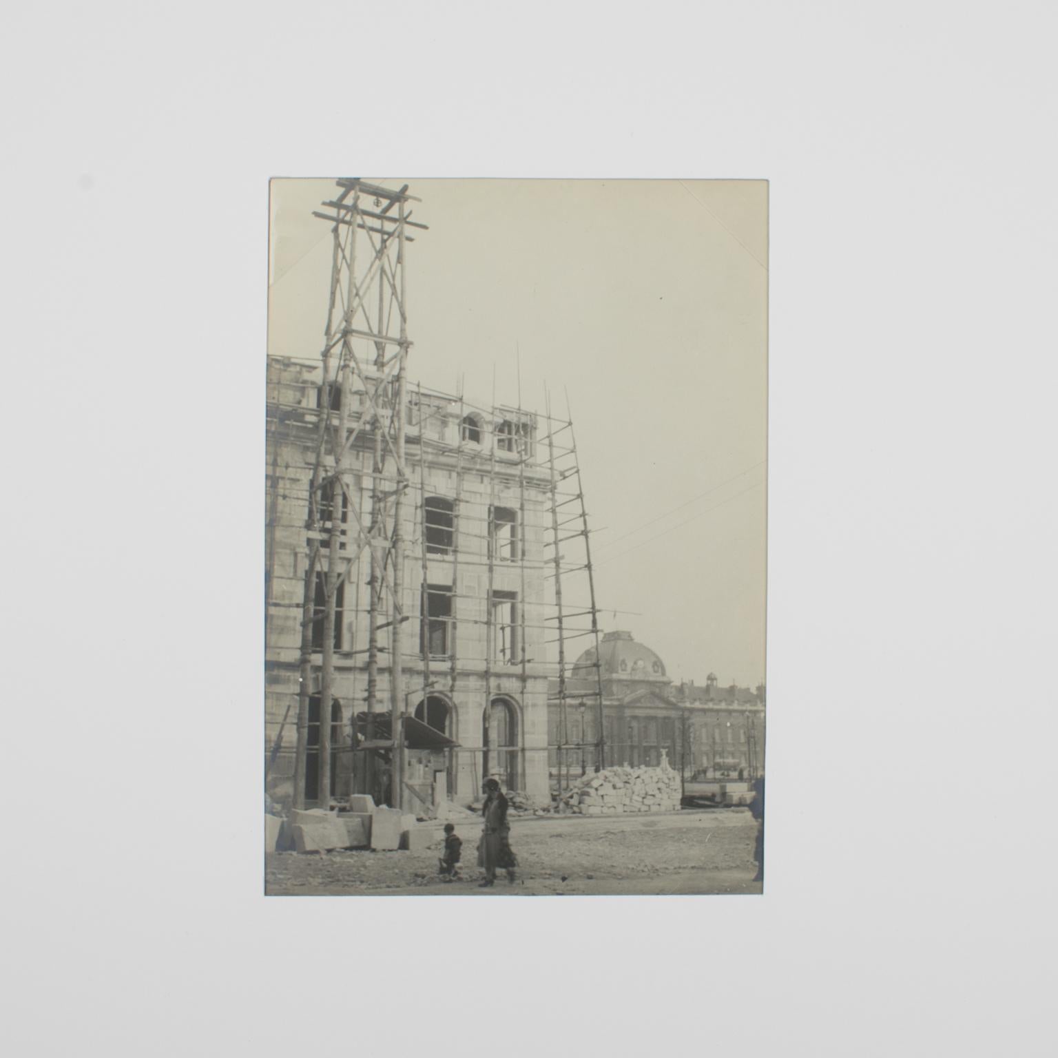 Building Construction Site in Paris, Silver Gelatin B and W Photography, 1927 For Sale 4