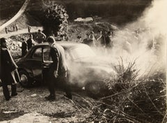 Burned Car - Vintage Photograph - 1960