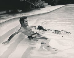 Vintage Burt Reynolds in the Pool Globe Photos Fine Art Print