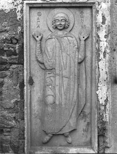 Byzantinische Skulptur - Vintage-B/W-Fotografie - frühes 20. Jahrhundert