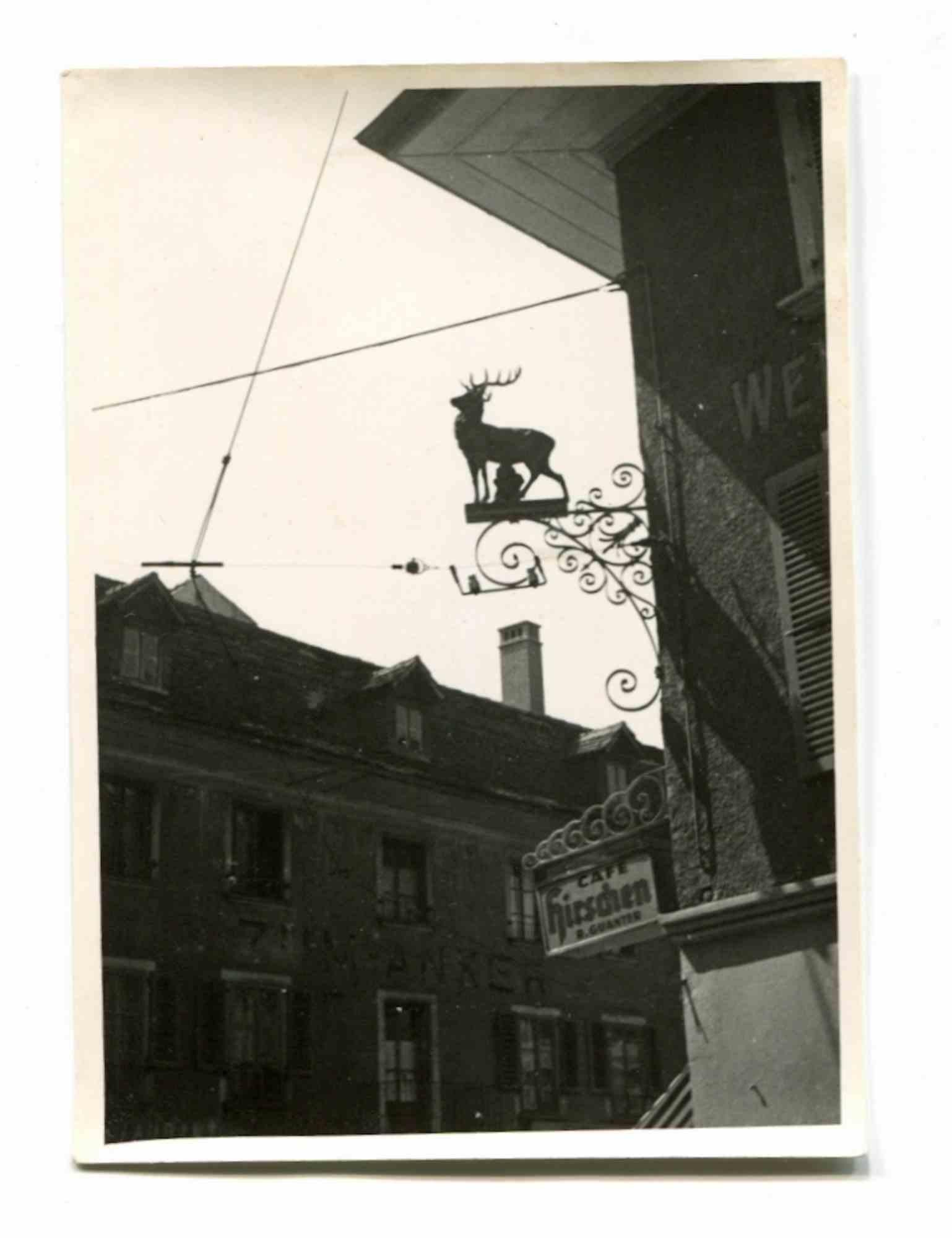 Café Hirschen à Lucerne - Photographie - Milieu du 20e siècle