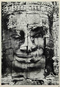 Kambodscha-Statue- Tempel – Vintage-Fotografie – 1960er Jahre