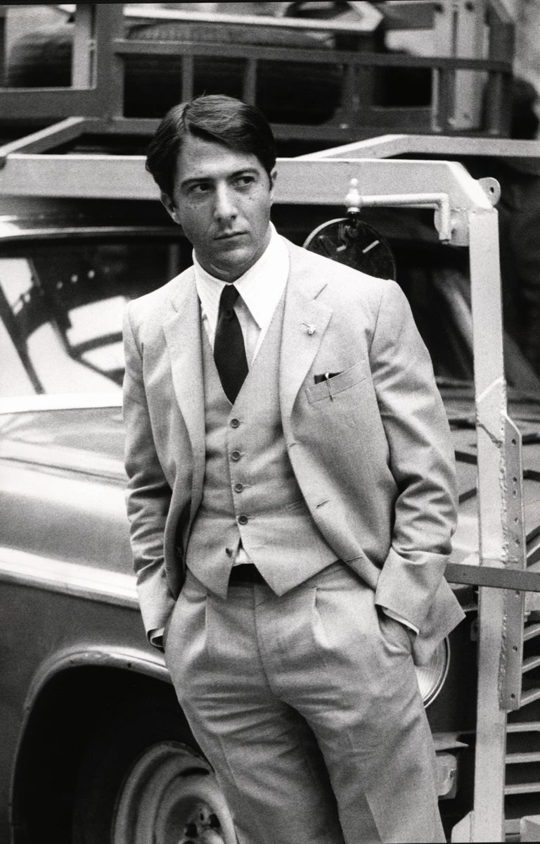 Unknown Candid Dustin Hoffman Globe Photos Fine Art Print For Sale at