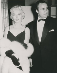 Candid Marilyn Monroe and Marlon Brando Fine Art Print
