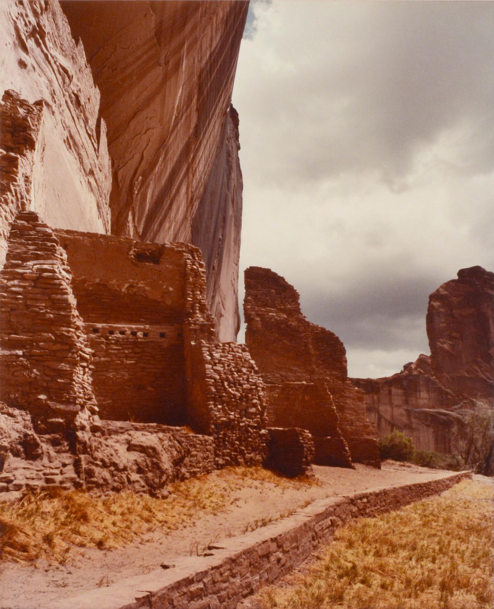 Desert landscape photograph of Canyon de Chelly National Monument by an unknown artist (American, 20th Century). Signed 