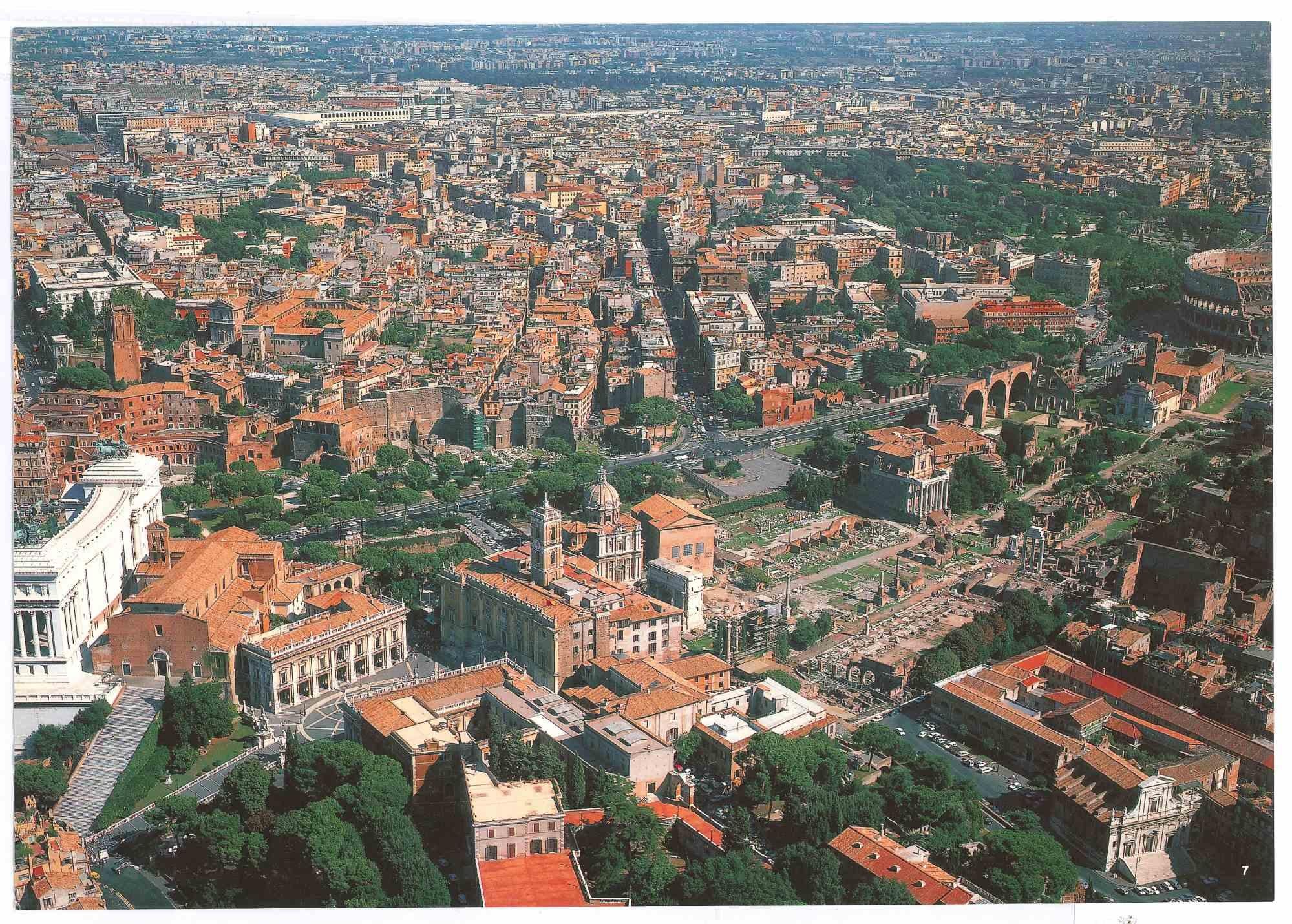 Unknown Figurative Photograph – Capitolium und kaiserliche Forums – Vintage-Foto – 1970er Jahre