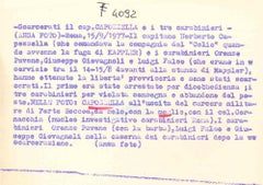 Capozzella, der aus dem Gefängnis entgeht, Vintage-Foto – 1977