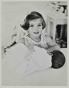 Caroline Kennedy with Infant John John - Vintage Photograph - 1960s