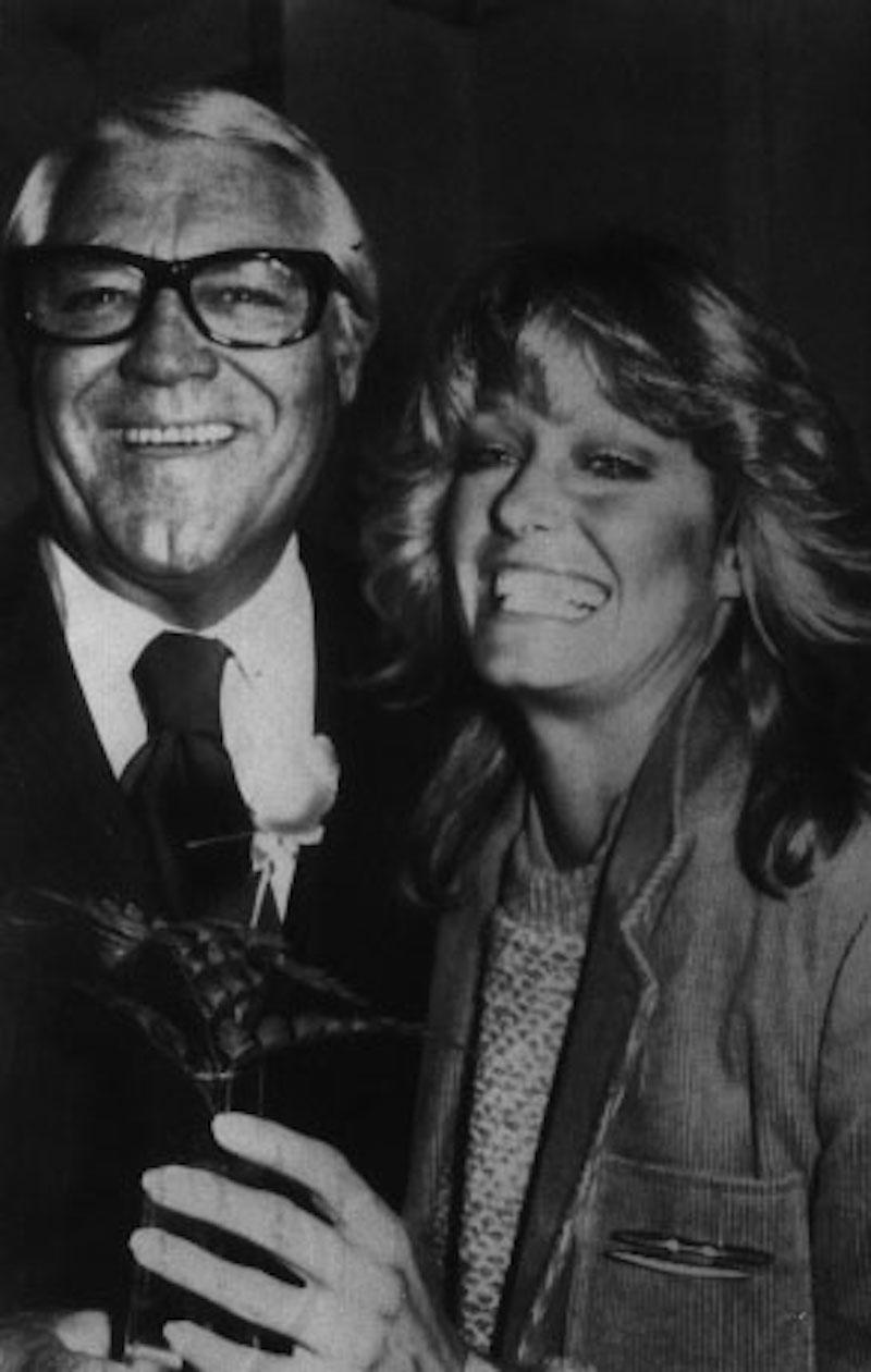 Unknown Figurative Photograph - Cary Grant and Farrah Fawcett - Vintage Photo - 1977