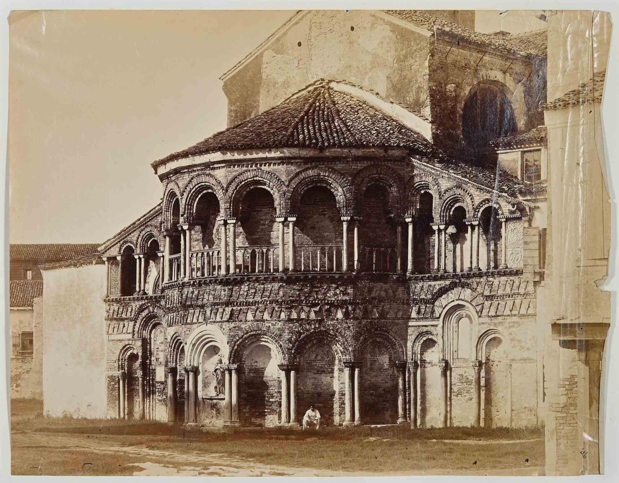 Unknown Landscape Photograph - Cathedral of Murano - Ancient Silver Salt Photograph - Late 19th Century