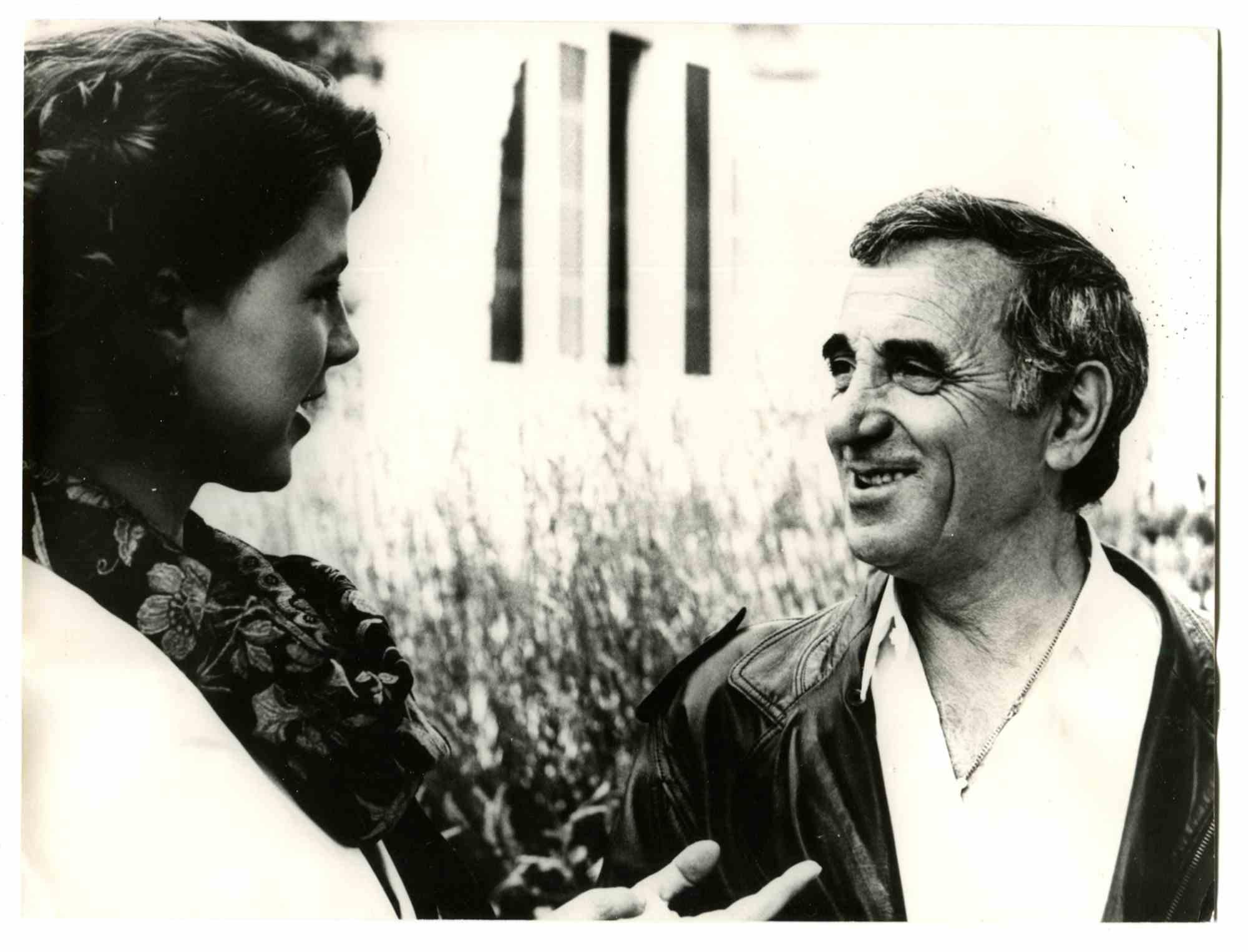 Figurative Photograph Unknown - Charles Aznavour - Photo - années 1980