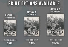 Charles Bronson Riding Tiny Bike Fine Art Print