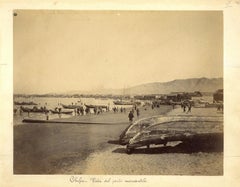 Chefoo Trade Harbour - Antiker Albumendruck 1880/1900