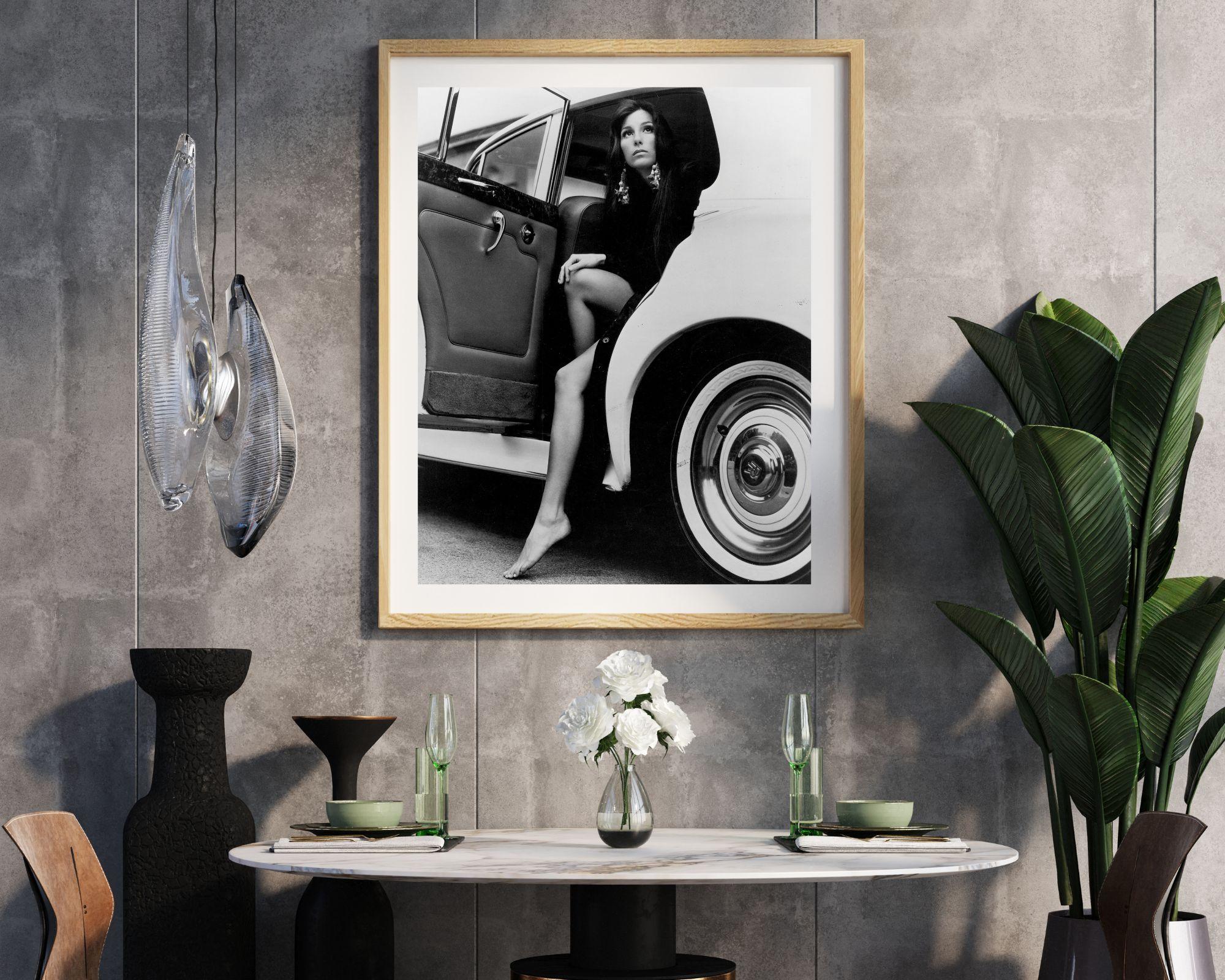 Cher Barefoot in Car - Photograph by Unknown