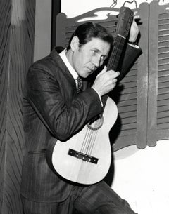 Chet Atkins Holding Guitar Used Original Photograph