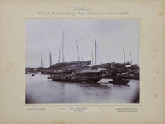 China, el puerto de Cantón - Fotografía antigua - 1893