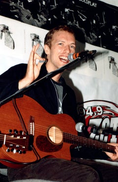 Chris Martin of Coldplay Candid and Performing Vintage Original Photograph