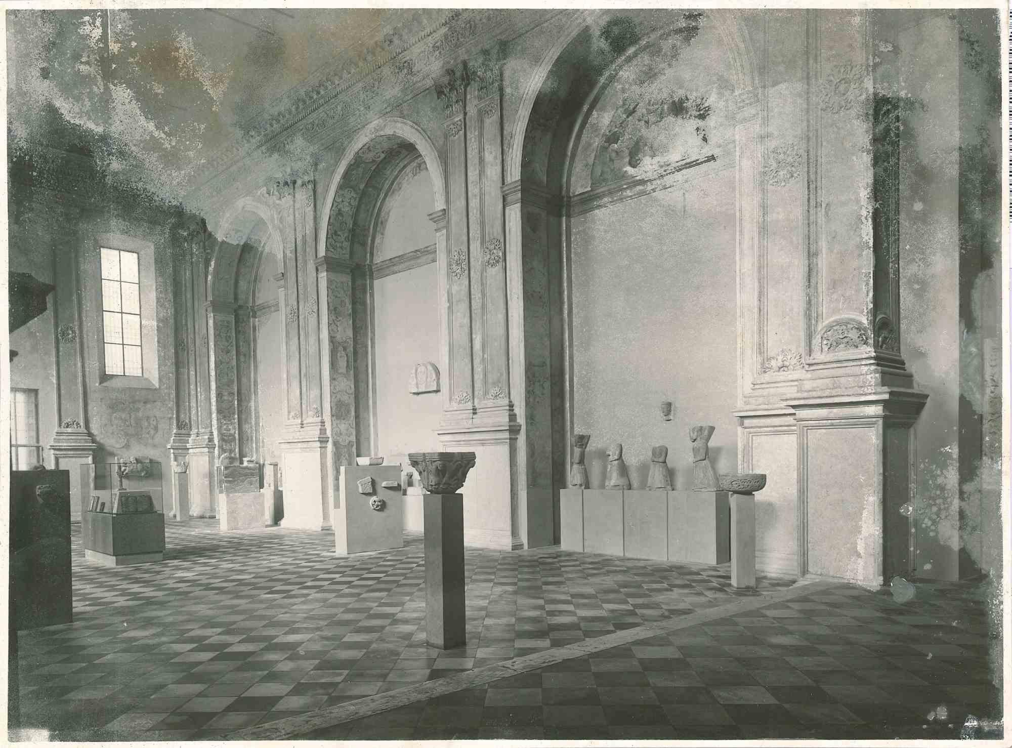 Intérieur du musée chrétien, Brescia - Photo d'époque - Début du 20e siècle