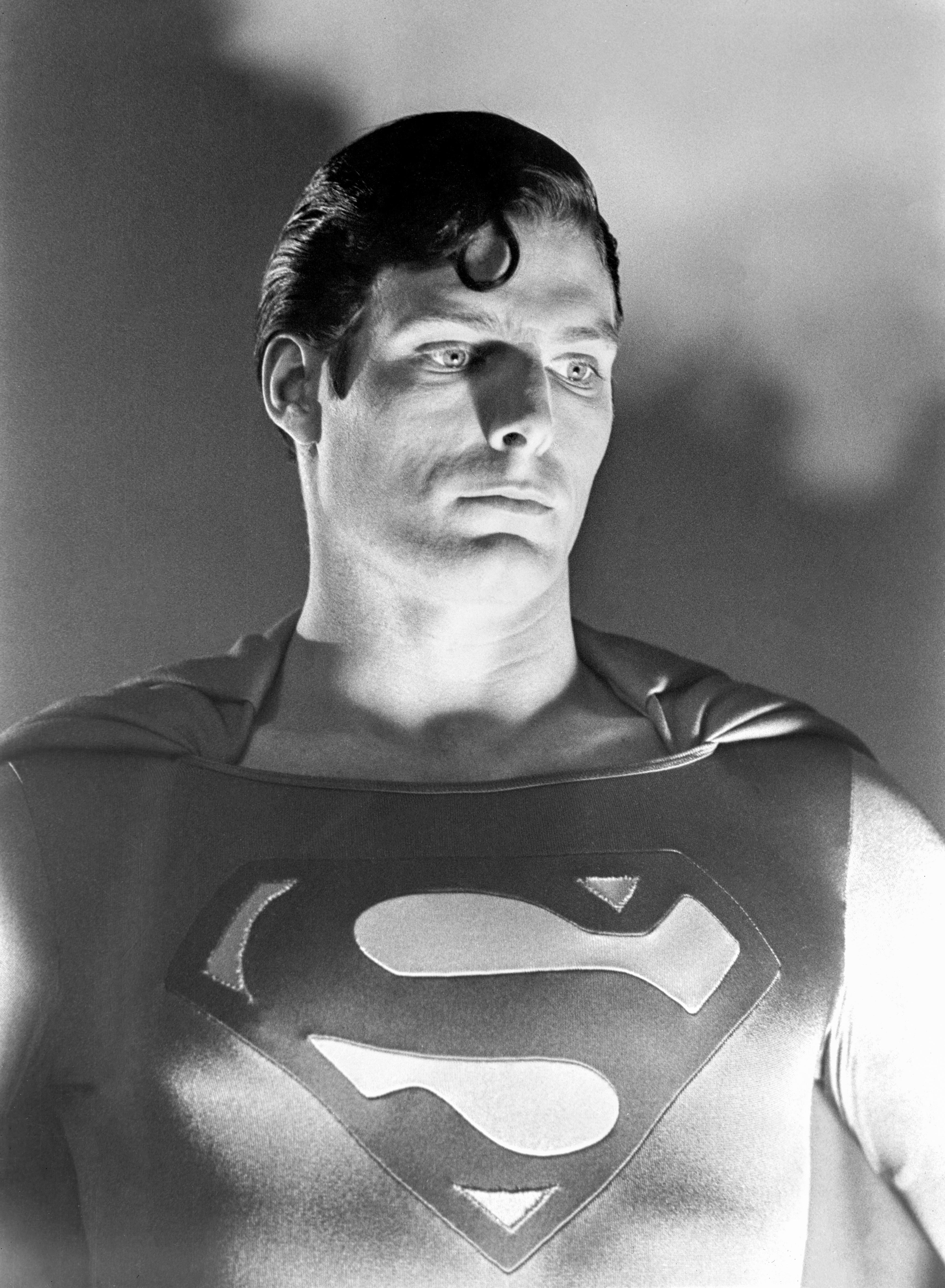 Unknown Black and White Photograph - Christopher Reeve as Superman Fine Art Print