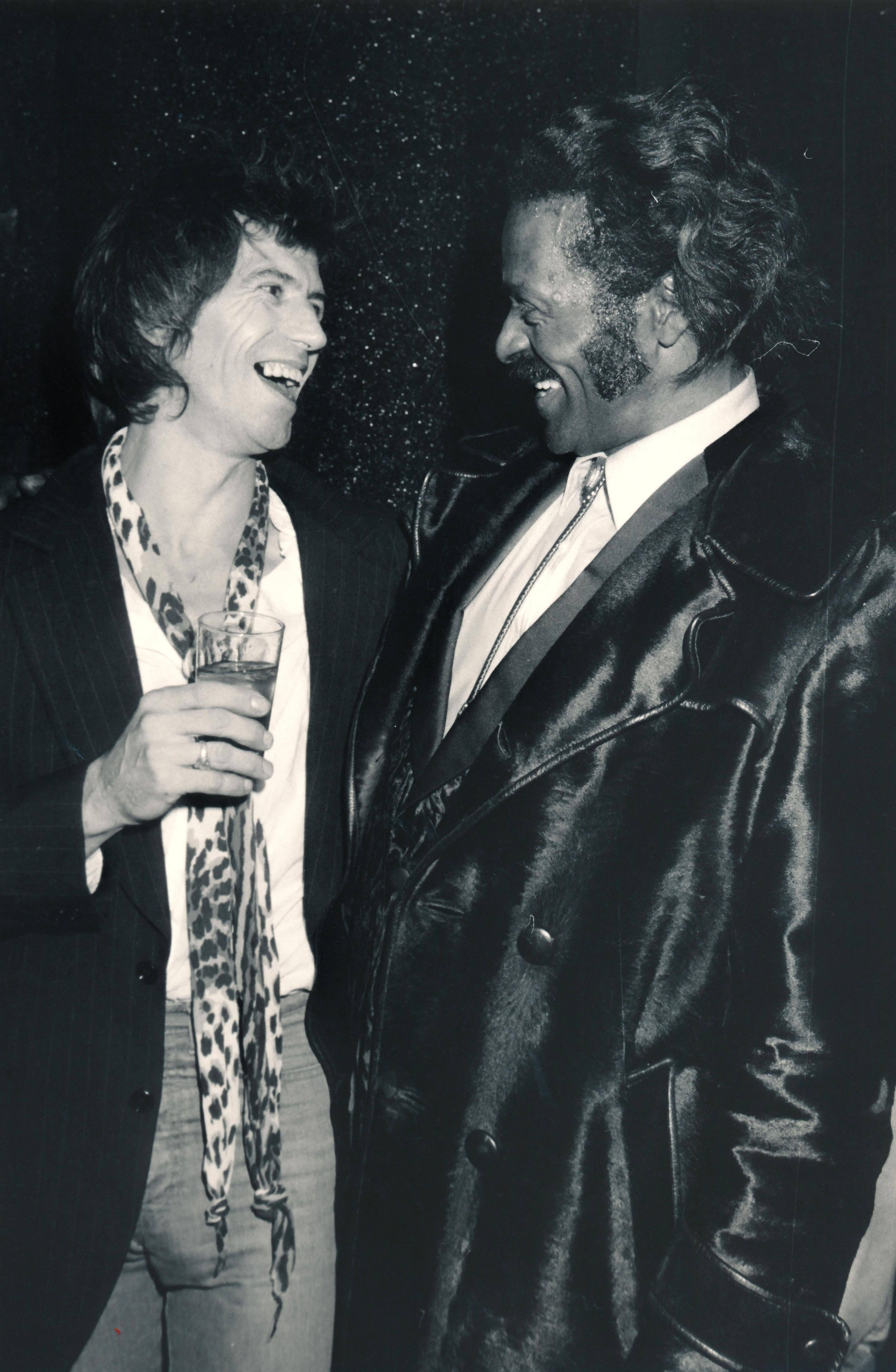 Unknown Black and White Photograph - Chuck Berry and Keith Richards Laughing Fine Art Print