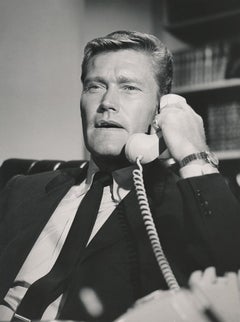 Vintage Chuck Connors Talking on the Telephone Fine Art Print