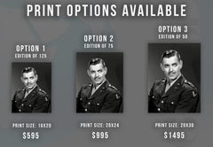 Clark Gable in Military Uniform Globe Photos Fine Art Print